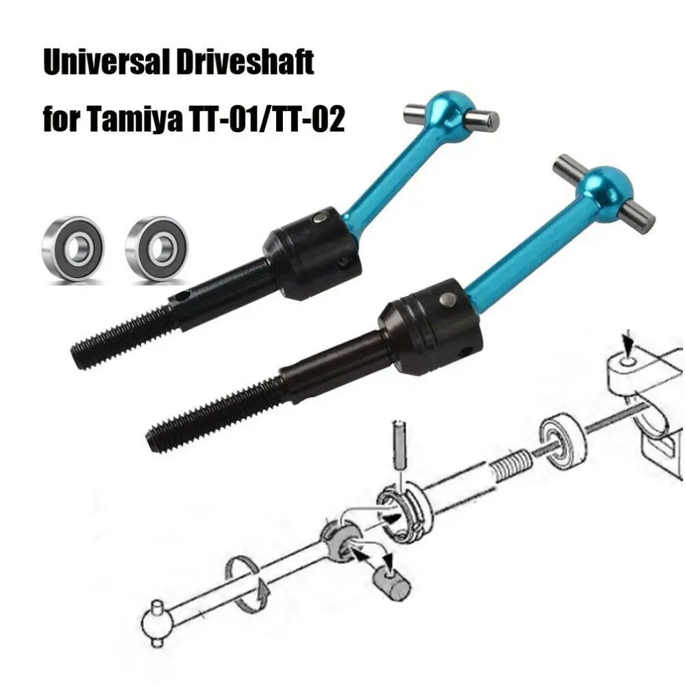 

Aluminum TT-01 Universal Driveshaft with Bearing Ball for Tamiya TT-02/TT01E/TT-01 CVD 1:10 RC Drift On Road Car