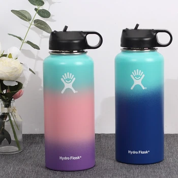 

New HydroFlask WaterBottle 18oz/32oz Stainless Steel WaterBottle Vacuum Flask Insulated Thermos Wide Mouth Sport Travel Bottle