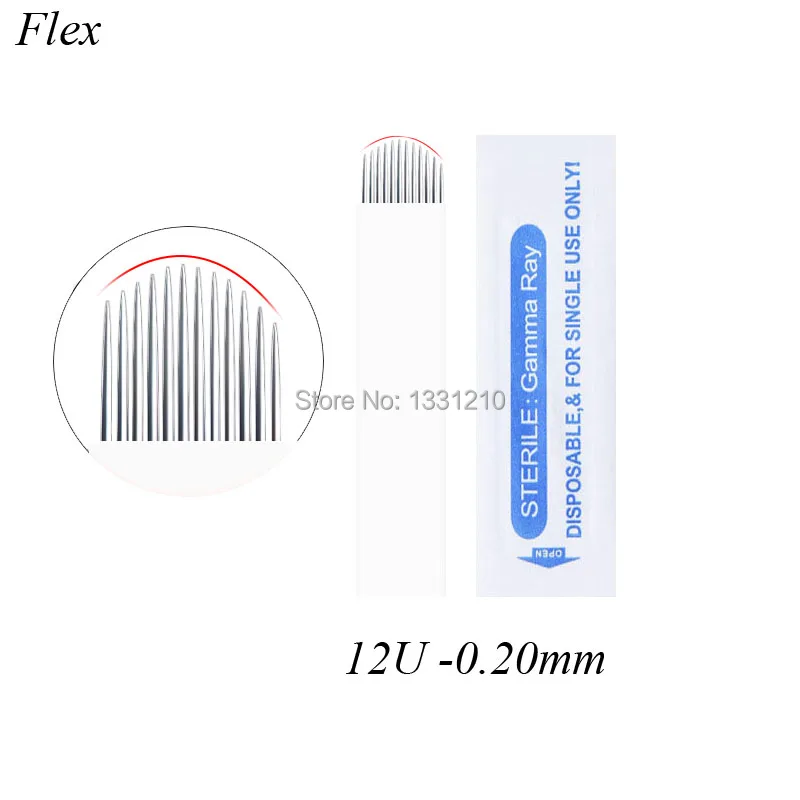 

Laminas Microblading Tebori Agulha White 12U Shape 0.20mm Permanent Makeup 3D Eyebrow Tattoo Microblading Needles For Tobori Pen