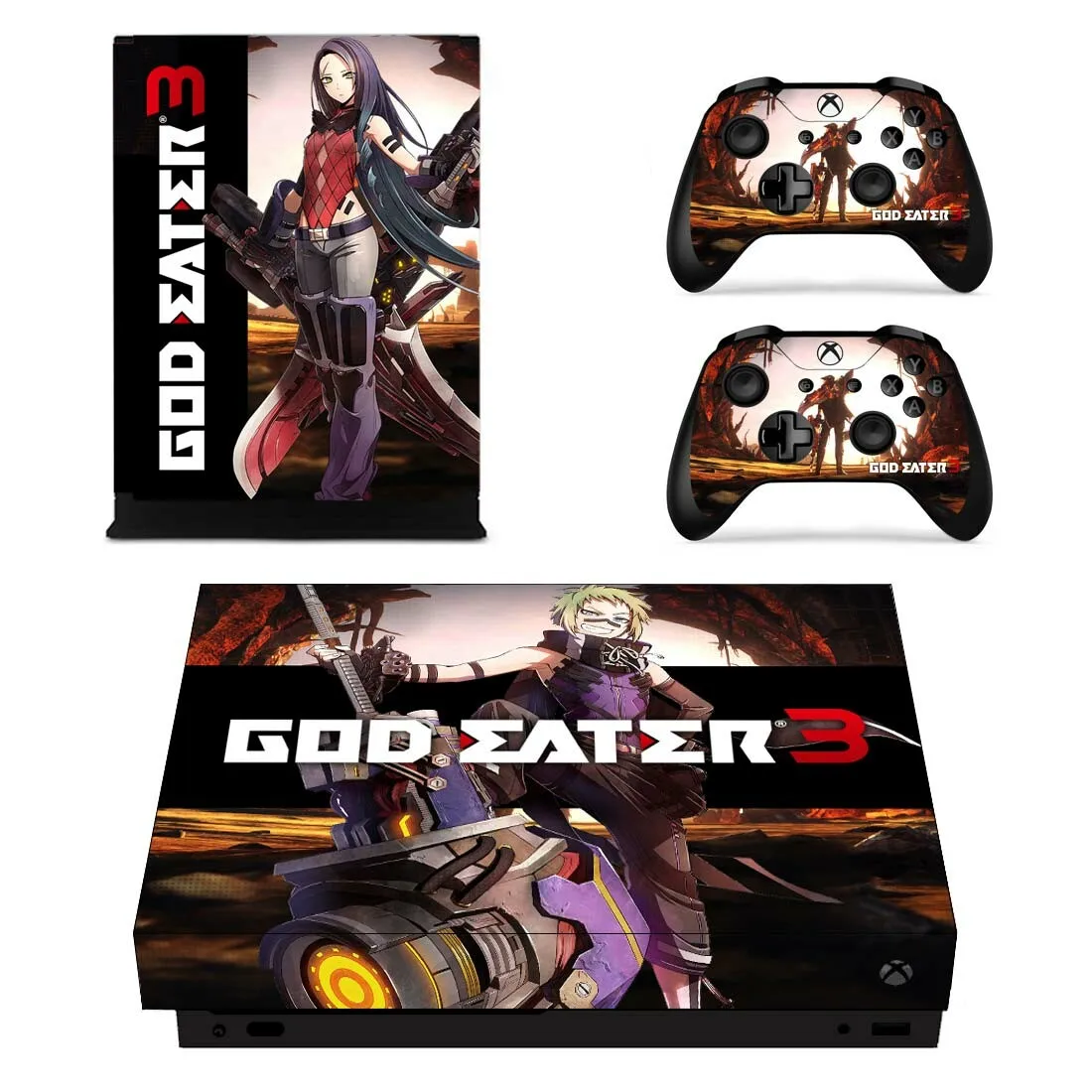 God Eater Skin для Xbox One X стикеры s Виниловые стикеры Adesivo для Xbox one X консоли пульта дистанционного управления скины