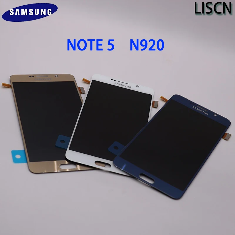 

5.7'' 100% Test LCD For SAM SUNG Gal axy Note 5 Display LCD Touch Screen Note5 N920A N9200 SM-N920 N920C Replacement Assembly