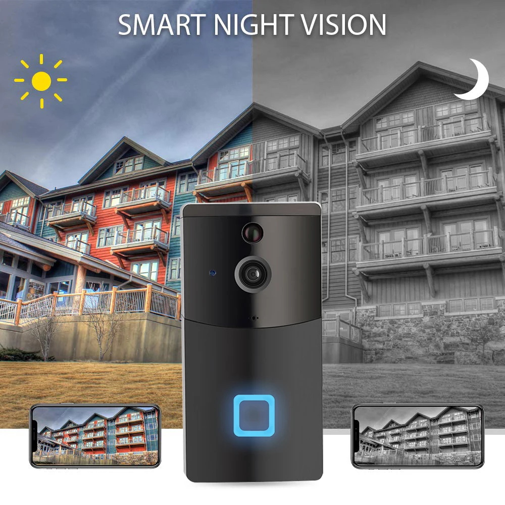 Smart 1080P HD беспроводной WiFi дверной звонок видео домофон визуальный домофон непромокаемая дверная камера PIR детектор движения Tuya Smartlife