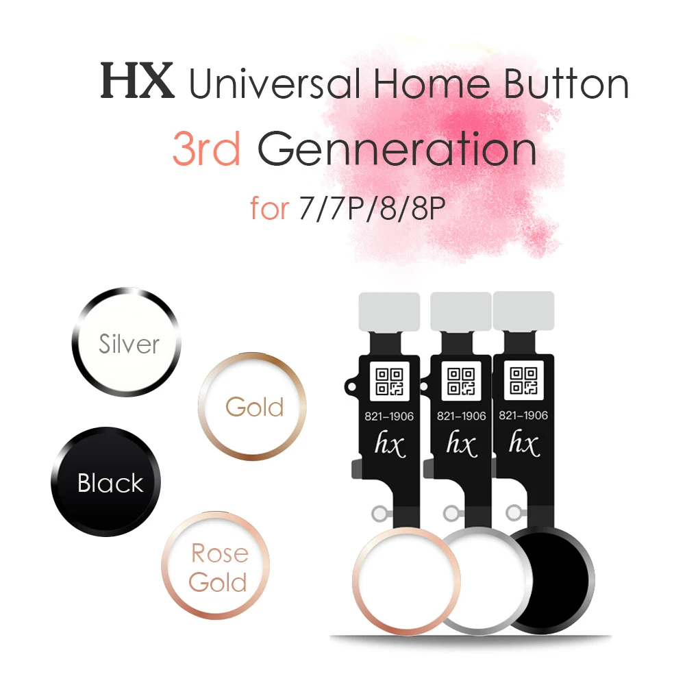 JC/Meibi 5th YF HX 3rd Gen универсальная кнопка home для iPhone 7 7G 8 8G Plus клавиатура меню Функция возврата без touch ID