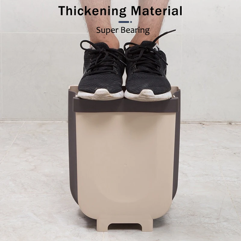 Wall Mounted Folding Waste Bin Kitchen Trash Can for Bathroom Car PAK55