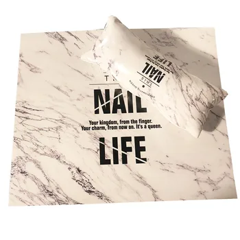 

Nail Art Hand Pillow Cushion Nail Polish Holder Soft Pu Leather Sponge Arm Rest Stripe Design Salon Manicure(Marble#)