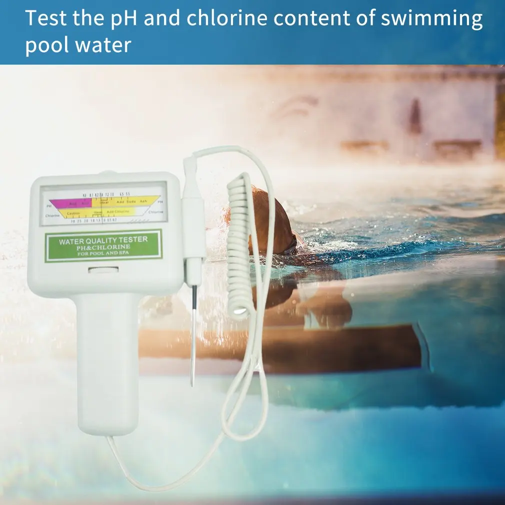 PH CL2 Chlorine Tester Digital Water Quality Monitor Portable for Swimming Pool Spa Aquarium Hydroponics PH Meter Testing