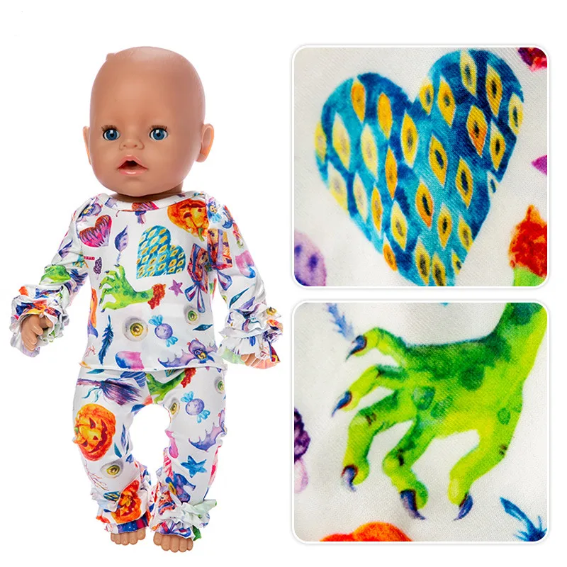 Born Baby Fit 18 дюймов 43 см аксессуары для кукол Хэллоуин зеленая лапа костюм Санта Клаус пушистый шаль костюм для ребенка подарок на день рождения