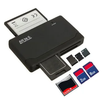

All in One Card Reader TF MS M2 XD CF Micro SD Carder Reader USB 2.0 480Mbps Card Reader Mini Memory Cardreader with Date Line