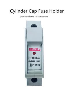 

DELIXI RT18-32X 1 Pole 10x38mm DIN Rail Mount Fuse Holder Base with LED indicator light