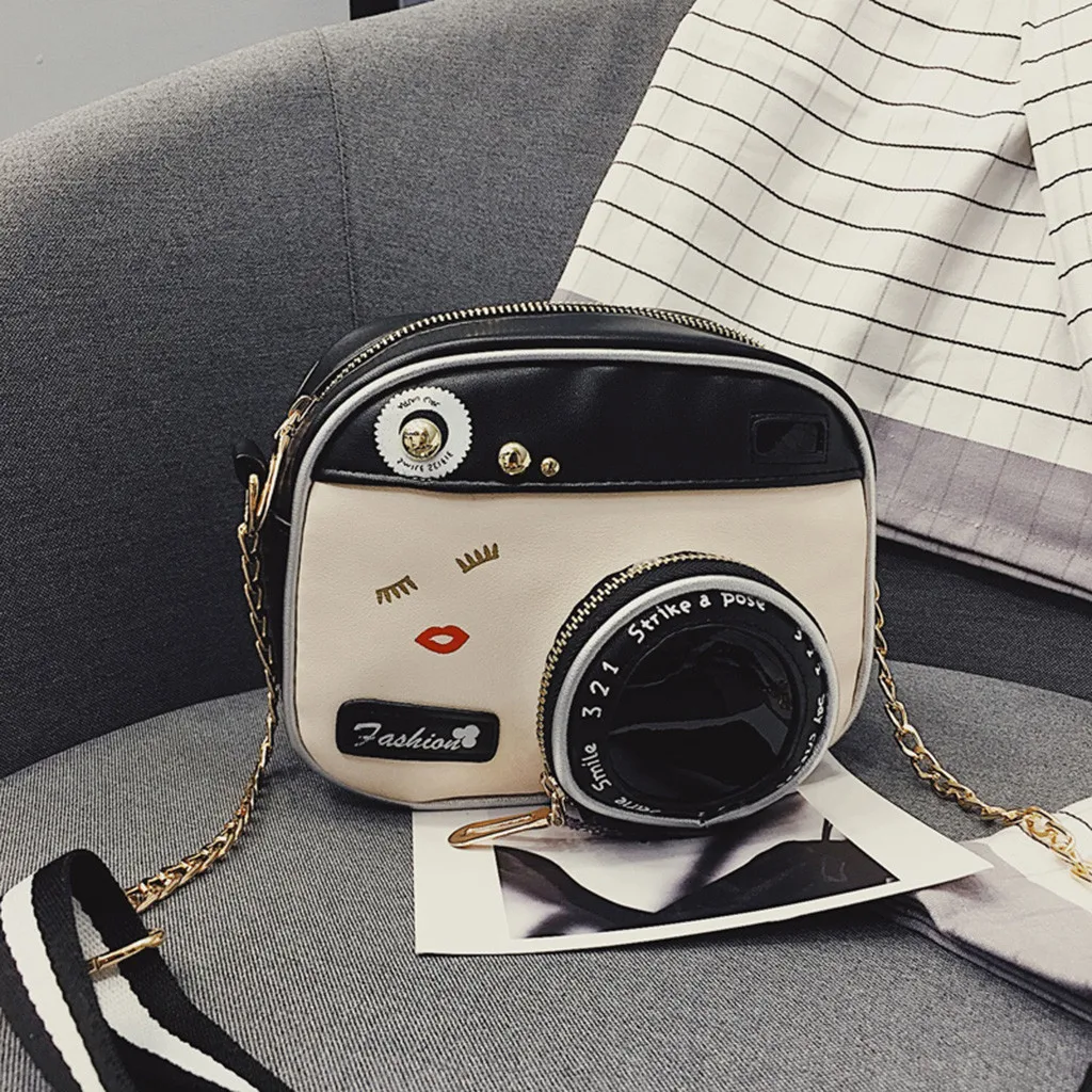 Сумка-клатч на плечо в форме камеры, индивидуальный дизайн, Женская Повседневная мини-сумка-мессенджер, сумочка, Прямая поставка 8