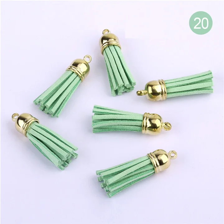 color 20 Wholesale 1000pcs Mini Suede Tassel Silver Caps DIY Leather Tassels Pendant For Key Rings Earring Cellphone Crafts Decoration - Цвет: color 20