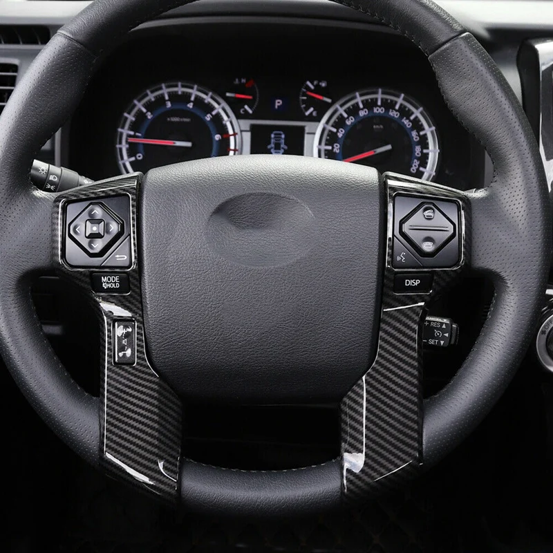 Автомобиль рулевое колесо из углеродного волокна рамка Панель Накладка для Toyota 4runner 2010