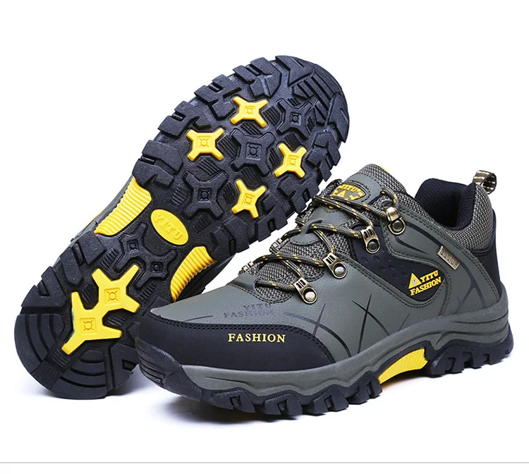 Стиль противоскользящие водонепроницаемые износостойкие уличные альпинистские ботинки мужские низкие ботинки большого размера походная обувь для путешествий спортивная мужская повседневная обувь