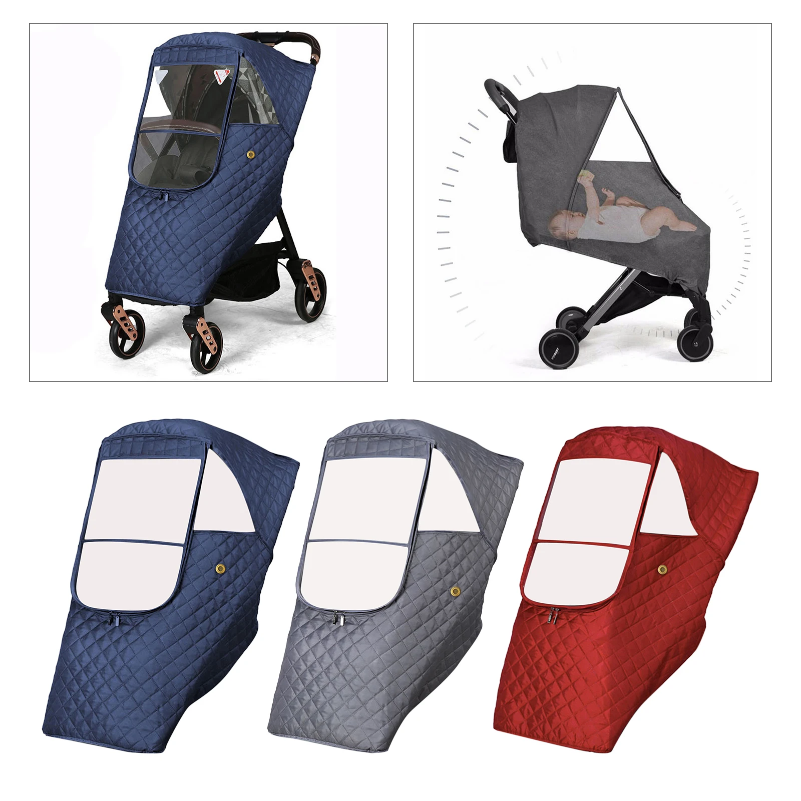 Universal Warm Stroller Rain Cover 