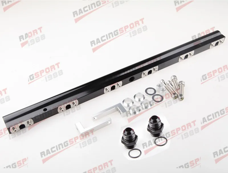 

For Supra Mkiv 2JZ-GTE High Flow CNC Billet Aluminum Alloy Fuel Rail Black/RED