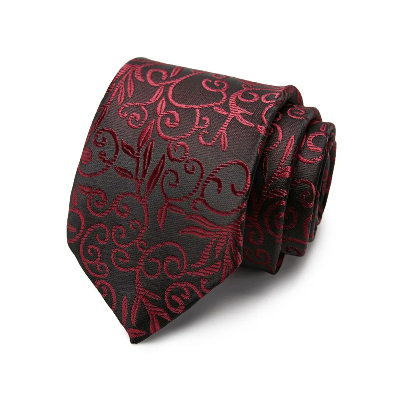  Wedding Men's 7.5cm 100% Silk Necktie Handkerchief Tie Cilp Cuffink Neckties Set Jacquard Woven Cla