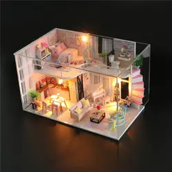 3D деревянная DIY миниатюрная кукольная мебель комнаты; декор креативные ремесла подарки poppenhuis meubels пуэта Ратон Перес W918