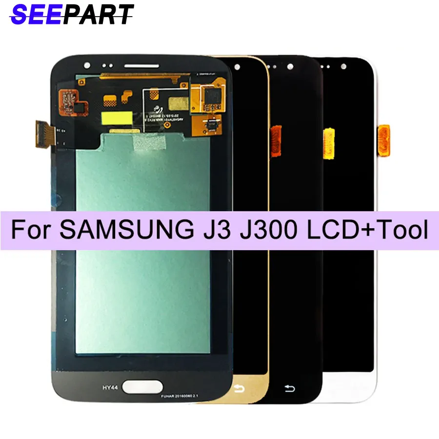 Black 5.0'' LCD For SAMSUNG Galaxy J3 2015 Display J300 J300F J300H Touch Screen Digitizer Replacement Parts | Мобильные