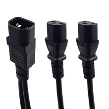 UPS сервер сплиттер C14 до 2 x C13 кабель адаптера питания один C14 до двойной 5-15R C13 короткое питание Y Тип шнур адаптера 10A 250 В