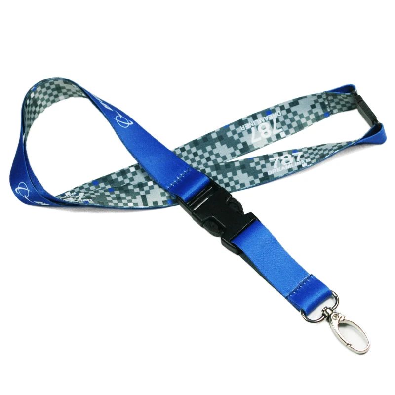 

New 787 Lanyard for Pilot License ID Holder, Blue wide lanyard for Flight Crew Airman Pilot