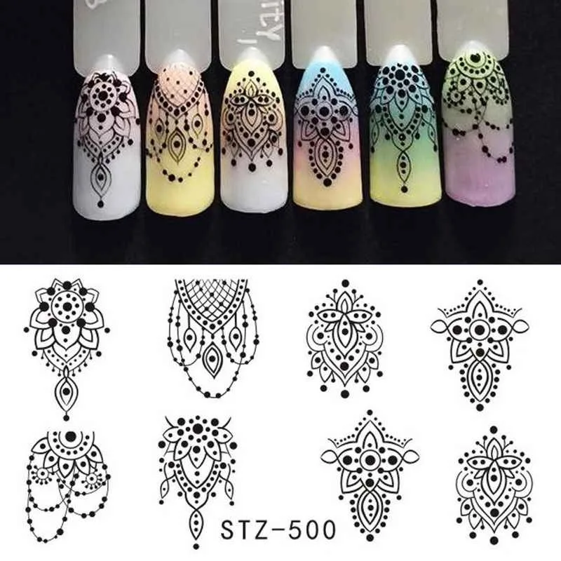 Горячая новинка наклейки для ногтей водонепроницаемые цветочные бабочки геометрические наклейки для ногтей с узорами DIY украшения для ногтей маникюрный лак