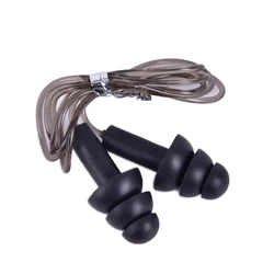 Bouchons d'oreilles confortables en Silicone, 1 paire, réduction du bruit, souples, en corde PVC, protection pour la natation et le sommeil 