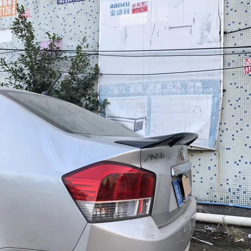 Для Honda CITY спойлер 2008 2009 2010 2011 2012 2013 Высокое качество углеродного волокна/FRP заднего крыла R СТИЛЬ Задний спойлер