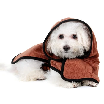 

Home Pet Bathrobe Dog Towel Super Absorbent Microfiber Bath Towels Quick-Drying Cat Bath Towel Fleece Material