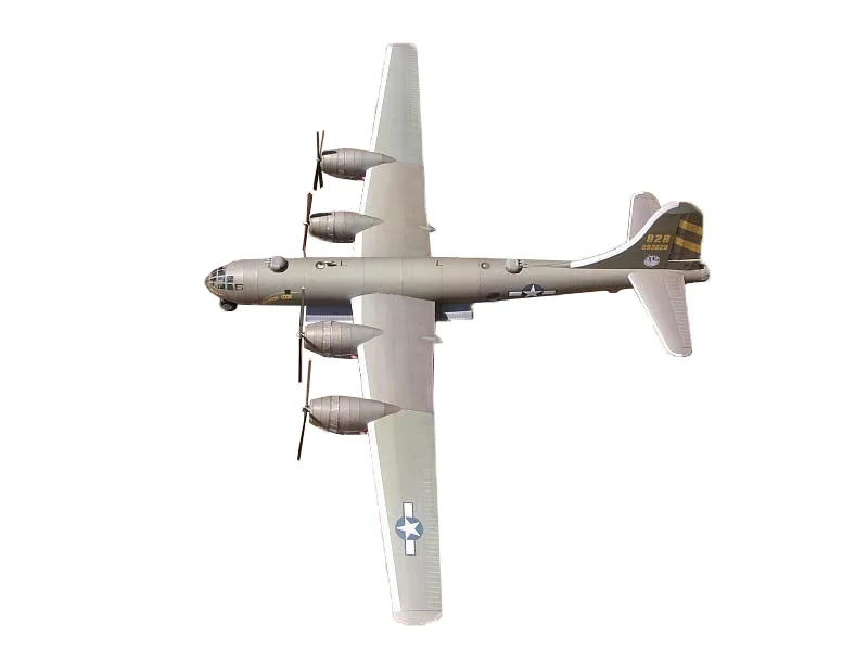 93*65cm B29 Super Aerial Fortress Bomber Aircraft DIY 3D Paper Card Model Building Sets Construction Toys Educational