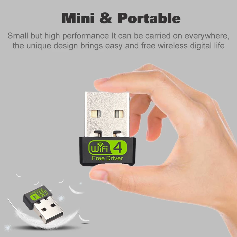 Usb wifi адаптер ethernet lan беспроводной 802.11n ноутбук ключ карта antena adaptador 2,4g wi fi приемник wi-fi мини Мбит/с