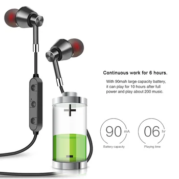 

Smart Wireless Earphones Sweatproof Headphones Sport Stereo Earbud Bass Headset With Mic For iPhone Xiaomi Samsung