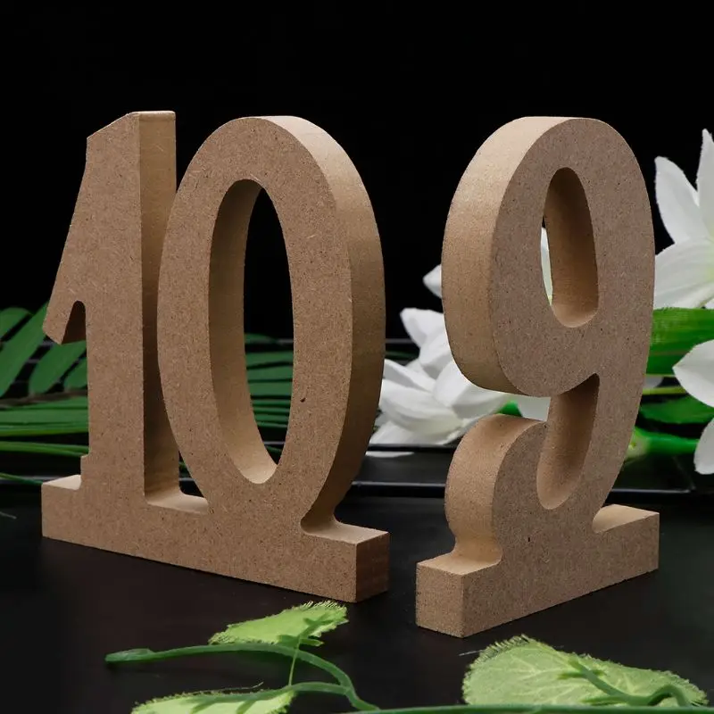 10 шт. 1-10 деревянные MDF настольные номера с подставкой для дня рождения, свадьбы, вечеринки, украшения дома DIY 72XF
