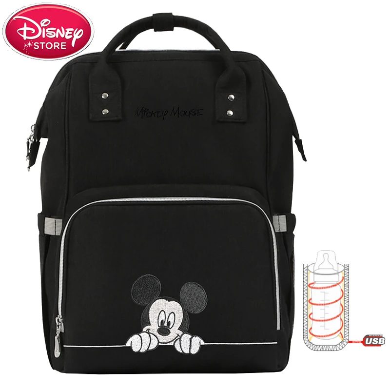 2 Disney Микки и Минни Маус Детские USB сумки для подгузников рюкзак Mommy Bag Дорожная Водонепроницаемая детская коляска мешок Мумия Детские многофункциональные сумки - Color: 2