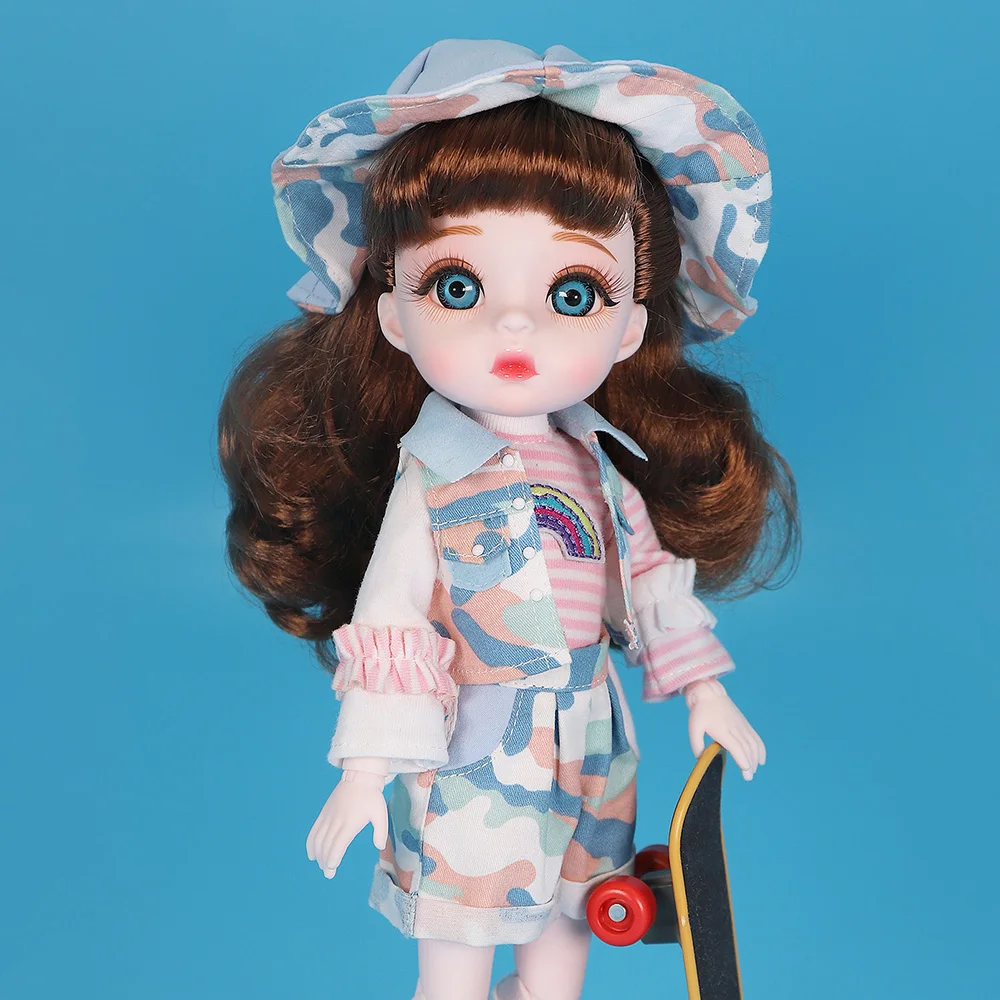 Dream Fairy 1/6 BJD 28 Joints Body Dolls with Clothes Shoes Lucky Angel Series 28cm Ball Jointed Dolls Full Set Gift for Girls 4