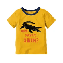 Детская футболка из чистого хлопка с короткими рукавами и рисунком для мальчиков; Детские Летние повседневные топы; поколение полных