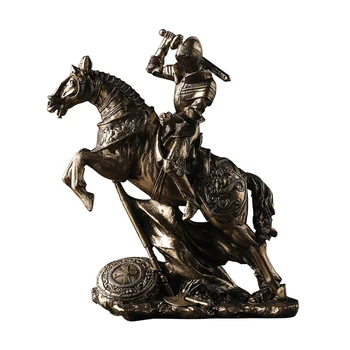 

Luxury Retro Roman Samurai Sculpture Bar Wine Cabinet Warrior Statue Ornament Creative Armor Knight Resin Decoration Craft Gifts