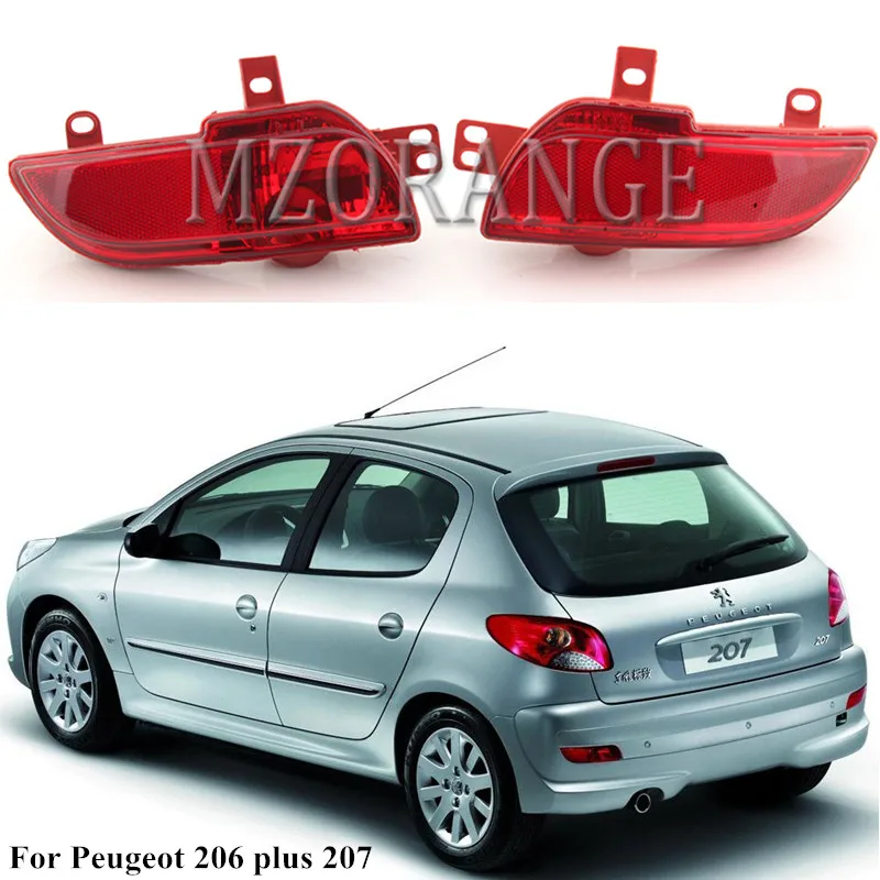 Светильник заднего бампера для Peugeot 206 plus 207 хэтчбек седан задний противотуманный