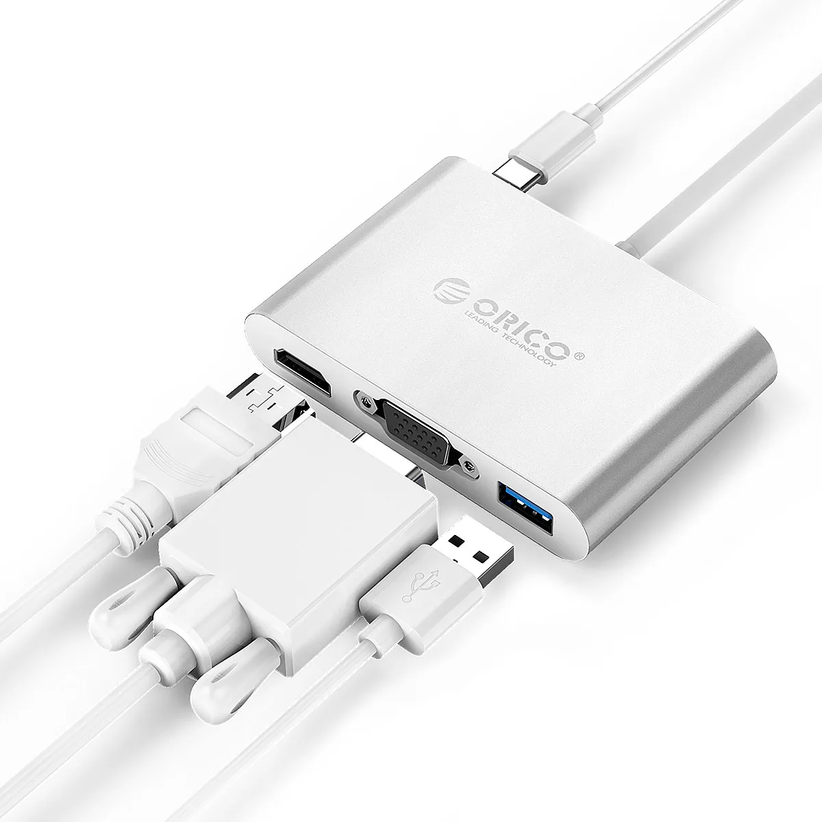 ORICO usb-хаб USB C к HDMI RJ45 VGA type-C PD адаптер для Mac/samsung Galaxy/huawei type C USB 3,0 концентратор