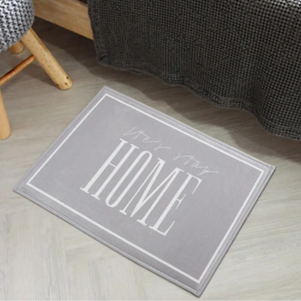 HOME gray HobbyLane напольный коврик с буквенным принтом для дома, кухни, украшения, ветер, семейный напольный коврик, креативный коврик из кораллового флиса для входной двери - Цвет: HOME gray