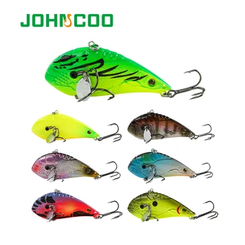 

JOHNCOO Sinking Vibration Bait 65mm 17.5g Fishing Lure Crankbaits Hard Artificial VIB Lipless Winter Ice Salt Fishing Tackle
