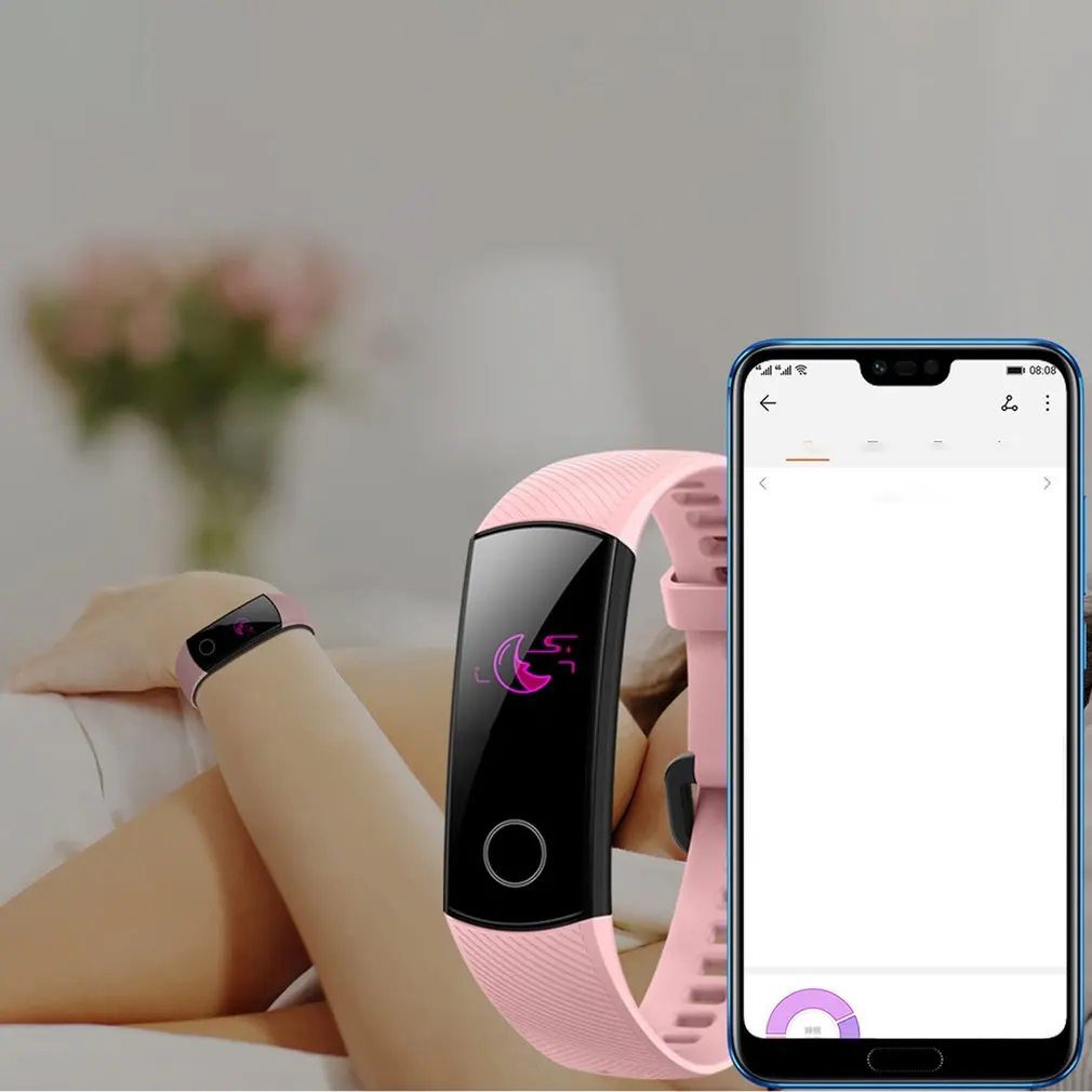 Huawei Honor Band 4 смарт-браслет 50 м Водонепроницаемый фитнес-трекер с сенсорным экраном монитор сердечного ритма показ сообщений