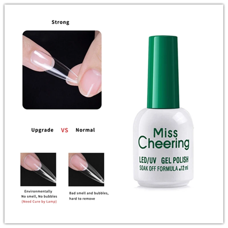 Misscheering ネイル用接着剤 ジェルソークオフ 粘着性 フェイクネイル用 ラインストーン光線療法ベース 12ml Aliexpress Beauty Health