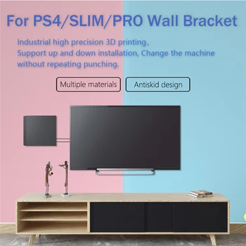 

Wall Mount Bracket for PlayStation 4 PS4 Slim Pro Game Console Wall Stand Storage Anti-skid shockproof Protection Console Holder