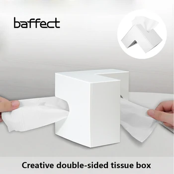 

Nordic Tissue Box Creative Napkin Holder Plastic Double-sided Napkin Box Bathroom Tissue Case Container for napkins