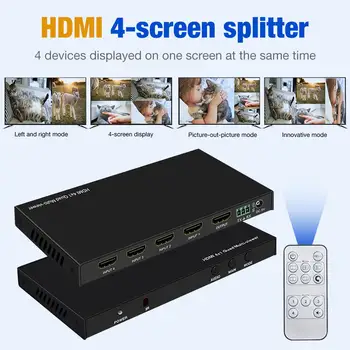 

4x1 HDMI Switcher Splitter HD 1080p 4 In 1 Out HDMI Switch Box Auto Switch With Remote Control For Nintendo XBox One HDTV