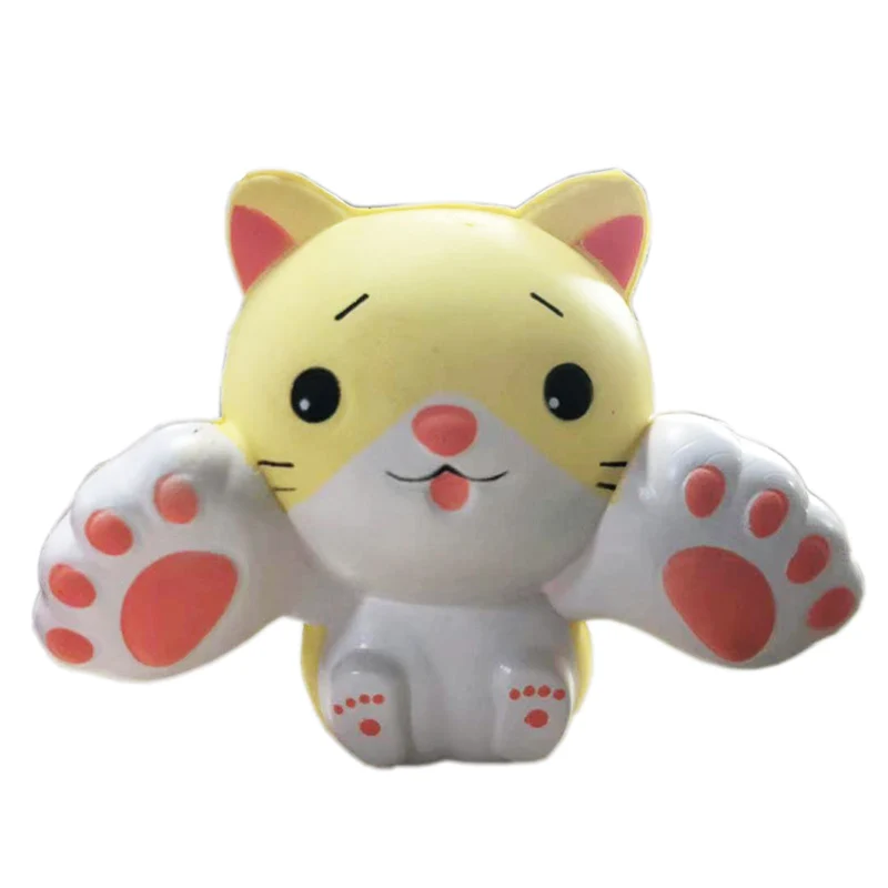 Kawaii Cat Squeeze Toys медленно восстанавливающий крем ароматизированный снятие стресса kitty Мягкие игрушки антистресс ребенок игрушки 13,5*10 см - Цвет: Yellow