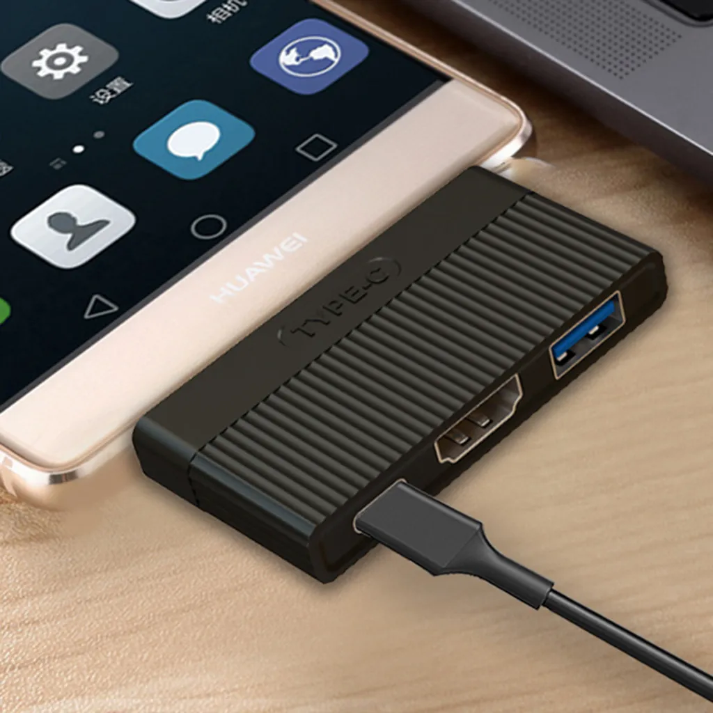 LEORY 3-в-1 Тип C адаптер конвертер к HDMI PD USB3.0 для портативных ПК Планшет для iPhone 11 Pro huawei P30 Коврики 30 Oneplus 7 Pro