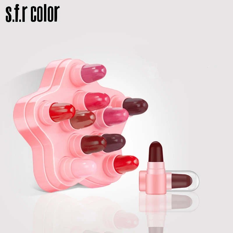 

10PCS lipstick set mini bullet lip stick color beginner smooth Moisturizer lipgloss Lip Makeup Lacquer Beauty make up kit