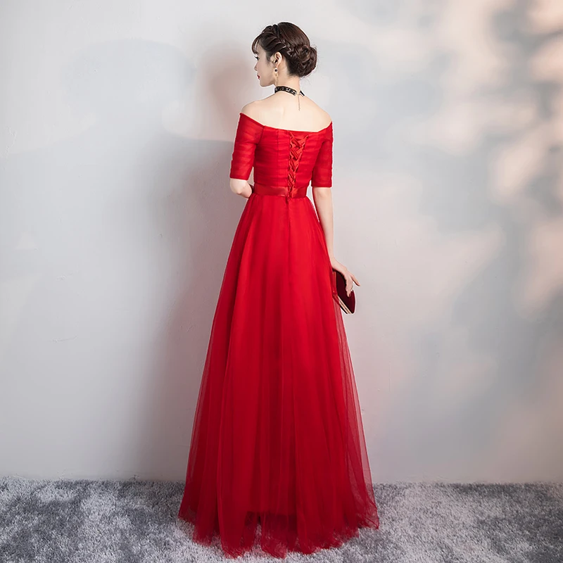 Фиолетовое платье для невесты красного цвета для свадьбы гостя платье элегантное платье с фатиновой юбкой Винтаж сестра Вечерние Королевский синий длинное платье женские длинные платья черного цвета