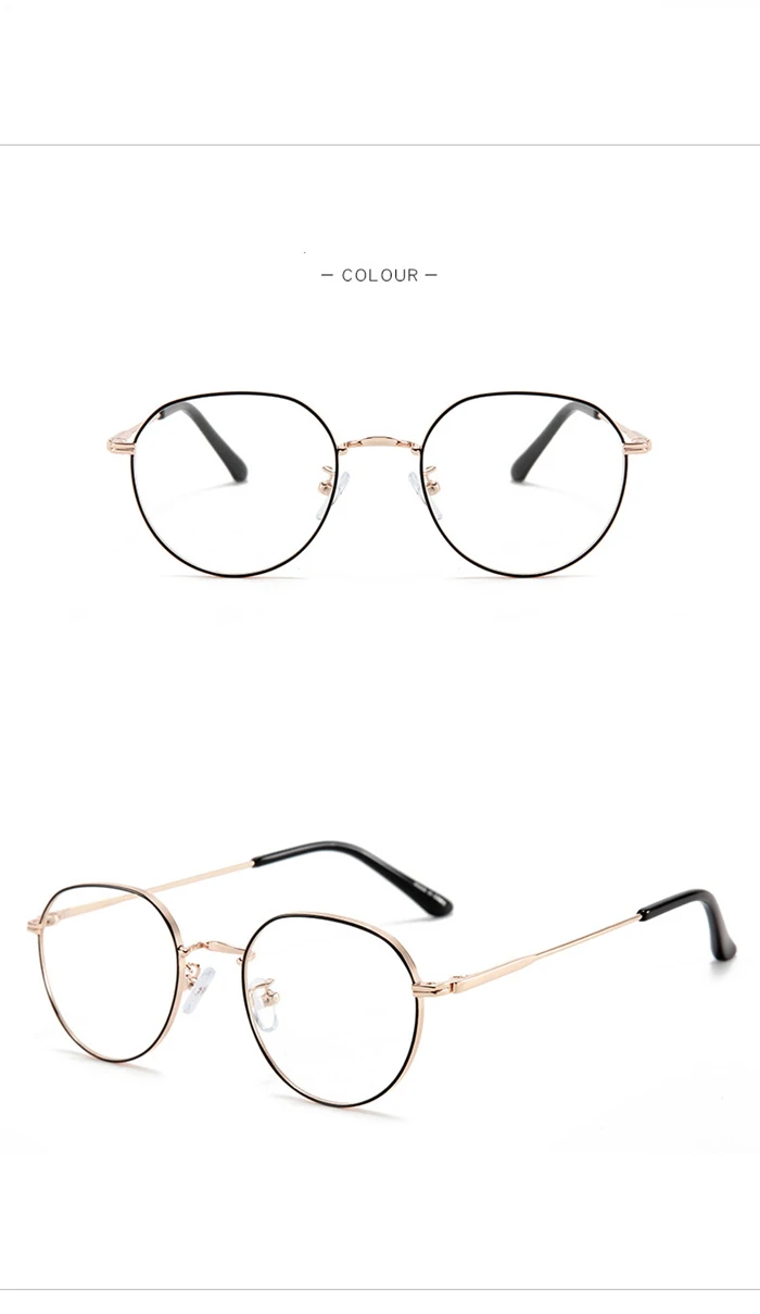 Blaulichtblockierende ovale Kurzsichtigkeitsbrille für Damen, Metall, Polygon, Kurzsichtigkeitsbrille, verschreibungspflichtige Brille, 0–0,5–0,75 bis -4 – Detail 8